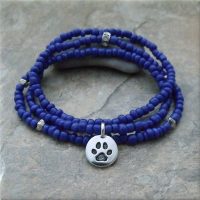 Blue Pawsitive Paws Bracelet
