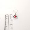 Silver Open Paw Print Birthstone Earrings - Image 6