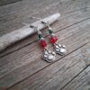 Christmas Paw Print Crystal Earrings - Image 3